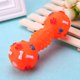 thumbnail image 5 of Juguetes para perros con forma de mancuerna punteada para perros Squeeze Squeaky Pet Chew Toy naranja Ehuebsd Libre de BPA, 5 of 6