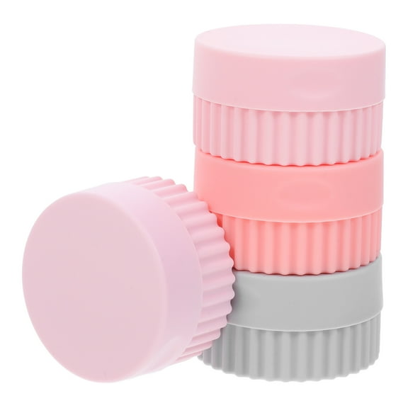 4 Pcs Silicone Pill Box Mini Containers for Makeup Cream Containers Holder Daily Pill Case Travel