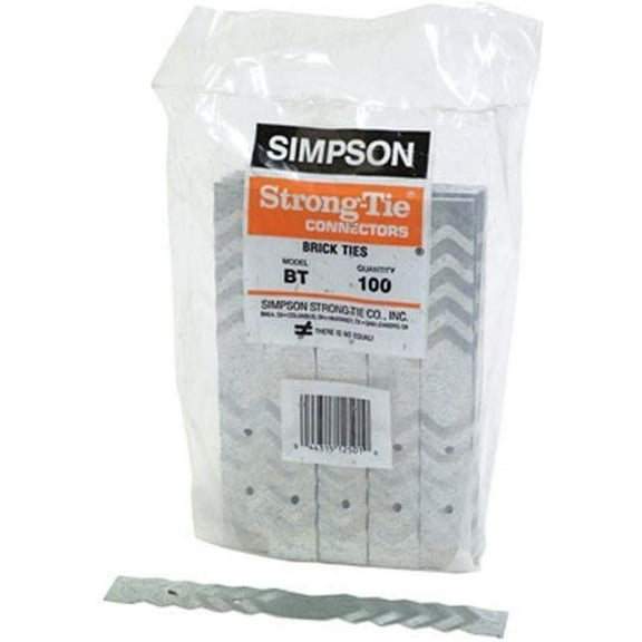 Simpson Strong Tie BT-R100-5 BT-R100 6-11/16 in. by 7/8 in. Brick Strap Tie 5-Pack