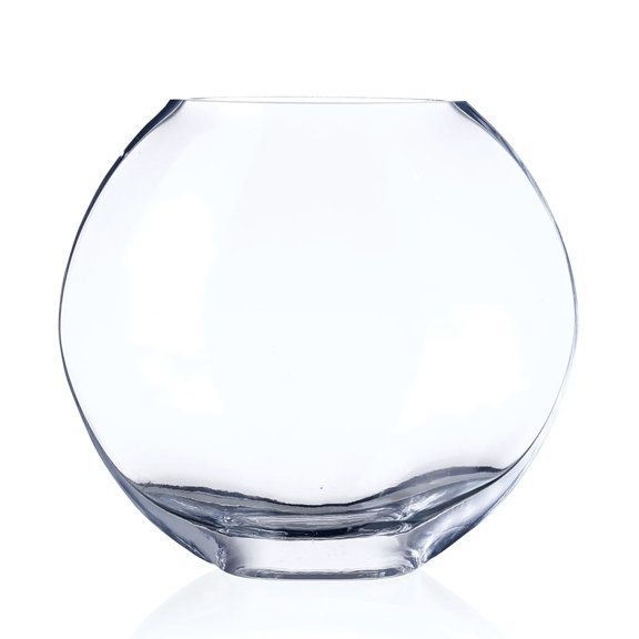 CC Home Furnishings Handblown Oval Glass Floral Vase - 10" - Clear