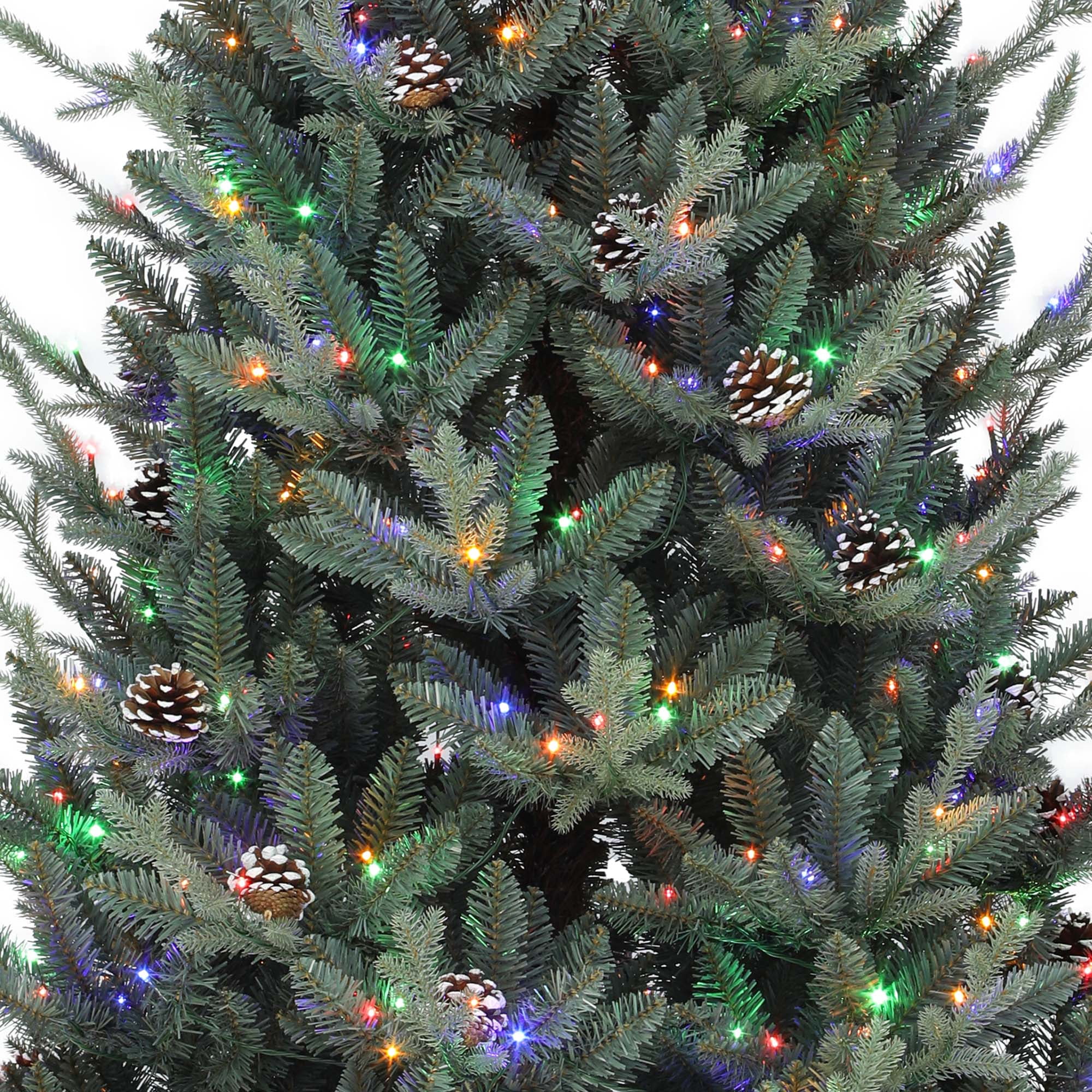 Uforic 6 ft Prelit Spruce Artificial Christmas Tree with 1176 PE&PVC Tips & 300 Lights,11 Light Modes