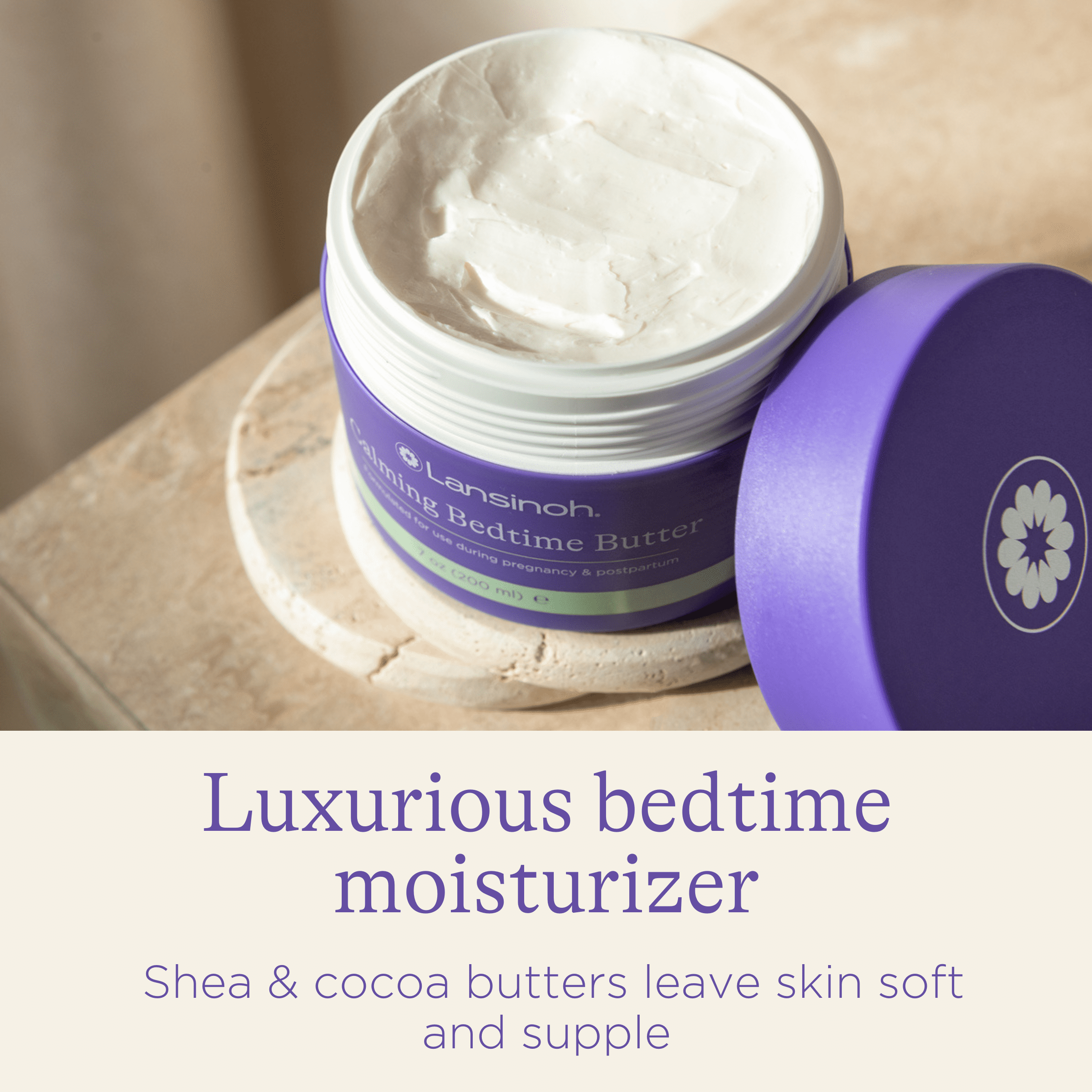Lansinoh Magnesium Body Butter for Sleep, Calming Moisturizer, 7 oz