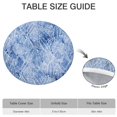 thumbnail image 6 of 44in Round Tablecloth with Elastic Edge, Waterproof Fitted Table Cover for 36-44" Tables, Floral Theme Polyester Reusable Table Cloths Wipe Clean for Picnic, Dining, Outdoor Use and Party Decor, 6 of 7