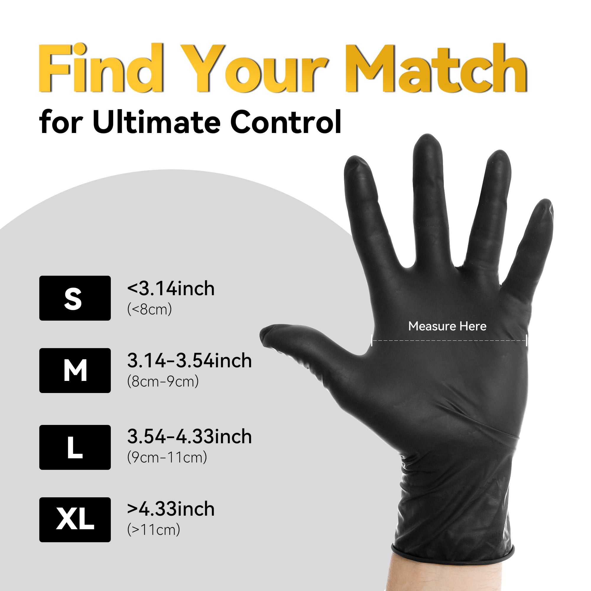 KLIZZA Black Nitrile Disposable Gloves 2000 Ct, 5 Mil Latex-Free and Powder-Free, Bluk Gloves Safe for Food Processing, Kitchen, Cooking, Tattoo, Auto Repair & Maintenance (XL Size)
