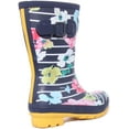 thumbnail image 3 of Joules Molly Welly Women's Stripe Floral Printed Waterproof Boot In Navy Size 11, 3 of 6