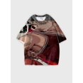 thumbnail image 1 of T-shirt round neck Role Pattern loose short sleeve C63, 1 of 5