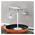 thumbnail image 1 of Robinet d'Évier de Cuisine Pliant Mural Simple avec Double Interrupteur et Bras Oscillant, 1 of 7