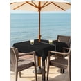 thumbnail image 3 of Outdoor Tablecloth with Umbrella Hole for Patio/Picnic/Party/Camping, Black Pure Color Waterproof Table Cloth Square Cover Washable, Aesthetics Contemporary Luxury (54"x 54"), 3 of 8