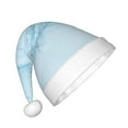 thumbnail image 2 of Haiem Blue Marble Pattern Santa Hat Confortable Velvet Christmas Hat for Christmas Party Favors Fit for Adults and Kids, 2 of 6