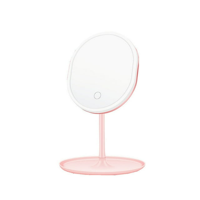 Miroir de Maquillage Grossissant 5X avec Lumière, Miroir pour le Visage à DEL, Gradateur Réglable, Miroir de Coiffeuse USB à DEL, Miroir de Coiffeuse Cosmétique, Utilisation Grand