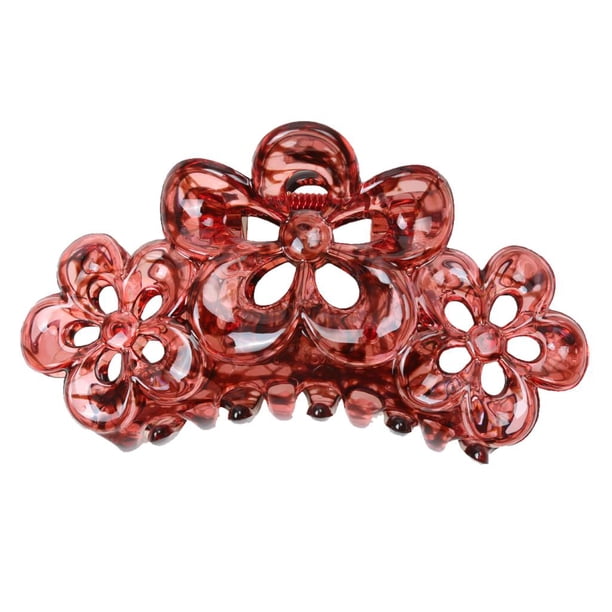 Clips de garra para el cabello Clips de mandíbula para el cabello de sujeción fuerte Barrette Pinzas de agarre antideslizantes Estilo Rojo clarete Yuyangstore Garra del pelo