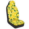 thumbnail image 2 of POLERO Yellow Hibiscus Pattern Auto Front Seats Protector for Interior Accessories, Elastic Front Car Seat Cover Interior Decor Polyester Automotive Seat Covers, 2 of 12