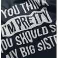 thumbnail image 4 of Pretty See Big Sister Siblings Youth T Shirt Tee Girls Infant Toddler Brisco Brands 24M, 4 of 5