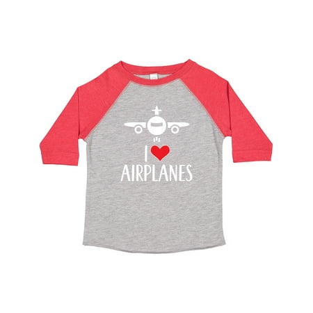 

Inktastic Plane I Love Airplanes Gift Toddler Boy or Toddler Girl T-Shirt