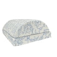 thumbnail image 1 of Floral Foot Rest, Flower Orchids Bohemian Style Vintage Petals Vines Pattern French Country Style, Non-Slip Backing Adjustable Ergonomic Memory Foam Leg Support for Office, Blue White, by Ambesonne, 1 of 5