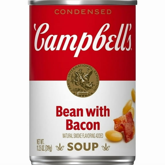 Campbell's Condensed Bean with Bacon Soup Natural Smoke Flavoring Added 11.25 oz Can (Pack of 3)