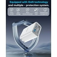 thumbnail image 3 of Topadre 65W GaN Charger with Built-in 3.5ft Retractable Cable, 3-Port PD Fast Charging Compatible with iPhone/Samsung Series -White, 3 of 7
