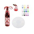 thumbnail image 2 of Sulaicai Multi-use Silicone Storage Bag Organizer, Silicone Wine Carrier Bag, Handheld Bottle Mesh Coaster & Drink Holder for Wine, Water Bottles, Fruits, Hot Dishes, Stable Placement, 1pc, 2 of 3
