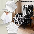 thumbnail image 5 of HUISEFOR Black White Geometric Wingback Chair Covers, Stretch Wing Chair Slipcovers, Full Protection, Anti‑Slip & Wear‑Resistant, Stretchable, for Living Room Wingback Sofa Chair, 5 of 7