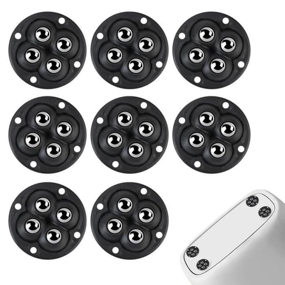 8 Pcs Self-Adhesive 360 Degree Swivel Casters, Mini Furniture Caster Ball Rollers Furniture Casters