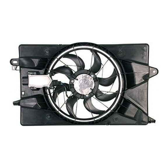 Radiator Single Fan Assembly with Control Module - Compatible with 2015 - 2017 Chrysler 200 2.4L 2016