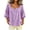 Purple, variant on Guluxicc Women's Plaid Blouses Plus Size Loose Scoop Neck Short Bubble Sleeve Tops for Everyday Wear Spring Summer Casual Blouses