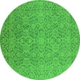 thumbnail image 1 of Ahgly Company Indoor Round Oriental Green Industrial Area Rugs, 7' Round, 1 of 4