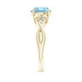 thumbnail image 3 of Angara Natural 1.6 Ct. Aquamarine Solitaire Ring in 14K Yellow Gold for Women (Ring Size: 4), 3 of 9