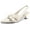 beige, variant on Womens Slingback Kitten Heels Flower Closed Pointed Toe Pumps Wedding Party Dress Sandals Shoes