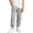 Gray, variant on Boys and Girls Casual Jogger Pants, Soft Stretchy Elastic Waist Cuffed Ankle Relaxed Fit Long Pants, School Playground Home Loungewear Bottoms with Side Pockets for Kids 5-15 Years