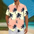 thumbnail image 2 of Mens Casual Botón Arriba Camisas Manga Corta Vintage Boliche Cuba Playa Camisas de Verano Botón Arriba, 2 of 8