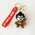 thumbnail image 4 of DC Teen Titans Robin Beast Boy Cyborg Starfire Raven PVC muñeco de anime llavero accesorios juguetes niños regalos de cumpleaños, 4 of 4