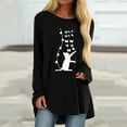 thumbnail image 1 of Hauts d'Entraînement pour Femmes Mode Dames Décontracté Ample Col Rond T-Shirt à Manches Longues Imprimé Chat Haut Hauts Habillés pour Femmes en Liquidation, 1 of 4