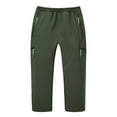 thumbnail image 2 of ATOGUTA Kids Ski Pants Warm Fleece Windproof Water Proof Outdoor Hiking Ski Pants Size 6-17, Army Green, 2 of 5