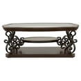 thumbnail image 3 of Laney 1-shelf Glass Top Rectangular Coffee Table Deep Merlot, 3 of 9