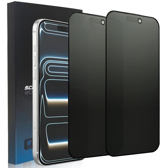 ZYQEEE 2 Pack Matte Privacy Screen Protector for iPhone 17 Pro - 6.9", Anti-Spy Scratch Resistant Tempered Glass Film, Anti-Glare and Anti-Fingerprint, Rounded Edge Full Coverage