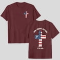thumbnail image 4 of Duqingm 250th Anniversary Usa Shirt Patriotic Shirts for Women 5th of July T Shirts American Flag Graphic Tees Tops Raglan Short Sleeve Fourth of July Outfits Wine,M, 4 of 7