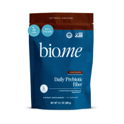Bio.me Daily Prebiotic Fiber Supplement for Digestive Health, Chocolate – 30 Servings of Fiber Powder