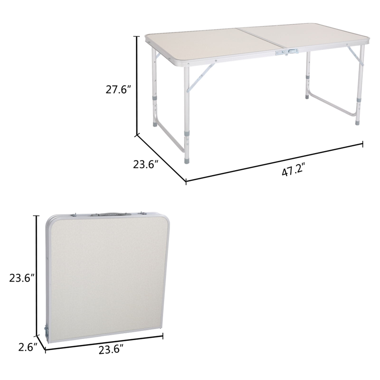 Details about   120 x 60 x 70 4Ft Folding Portable Multipurpose Table White BBQ Outdoor Picnic 