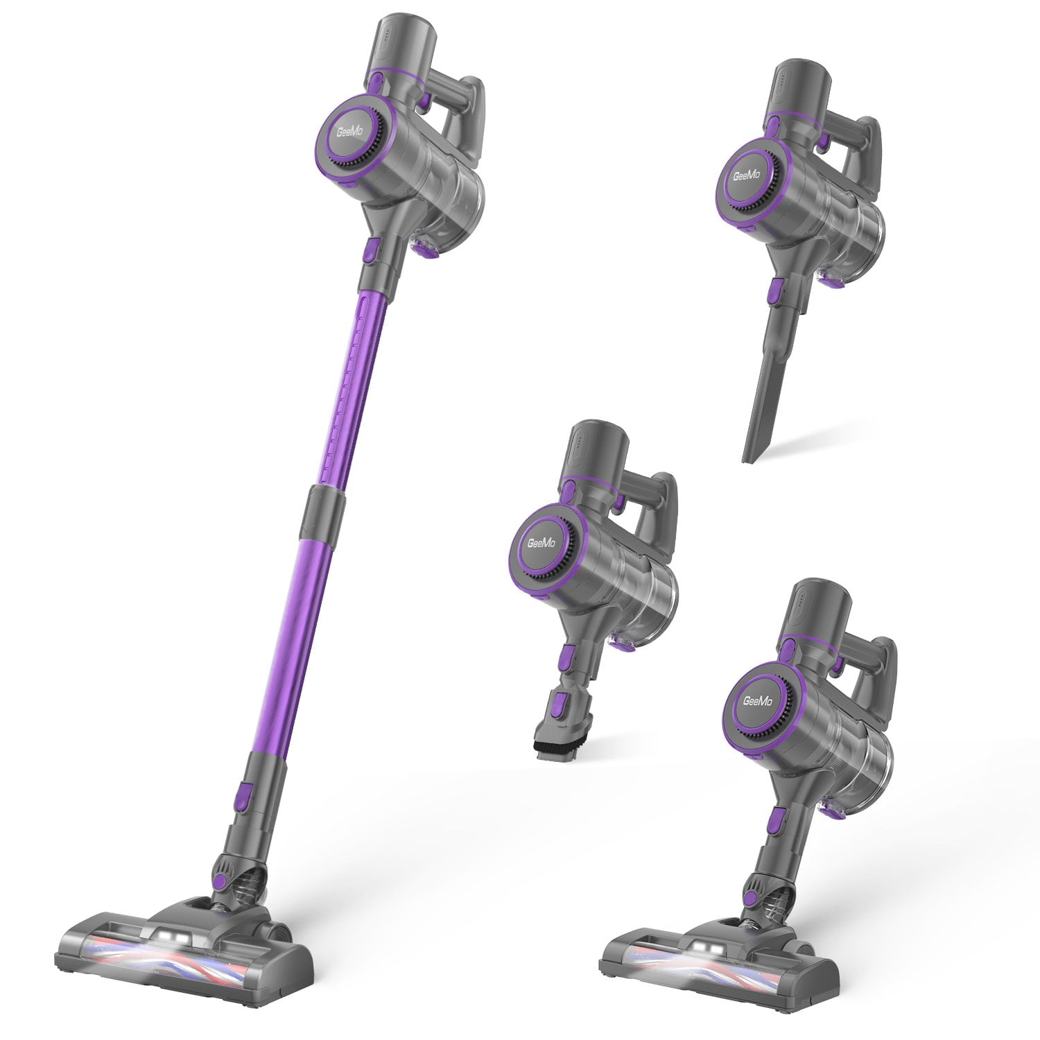 GeeMo Cordless Vacuum 4in1 Stick Vacuum Cleaner, AntiStatic Design