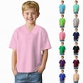 thumbnail image 5 of Kaprioy Girls Boys Classic T Shirt Kids Little Girls Short Sleeve Polo Shirt Solid Color Basic Unisex Polos Shirts Girls T Shirts Boys T Shirts For School Casual Wear, 5 of 5