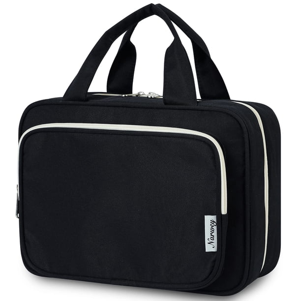 Neceser de viaje Narwey, grande, para colgar maquillaje, negro