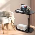 thumbnail image 4 of LUOLUO C- Shaped Side Table, 360° Rotating Adjustable Height Couch Side Tables for Sofa/Bed/Bathtub(Black), 4 of 11