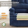 thumbnail image 6 of MCombo Power Lift Recliner with Massage Heat, Extended Footrest, Fabric(Medium-Regular, Navy Blue), 6 of 12
