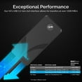 thumbnail image 4 of SABRENT 4TB External Aluminum SSD, Rocket Nano V2, USB 3.2 Gen 2x2, 1500 MB/s Transfer Speeds [SB-4TB-NAV2], 4 of 7