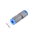thumbnail image 2 of Uxcell Straight Push Connectors 4mm Quick Release Pneumatic Connector Plastic Union Tube Fitting Grey 10Pcs, 2 of 3