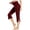 T-Wine leggings for women, variant on DIOAZUD Women's Cropped Yoga Pants High Rise Stretch Capri Leggings with Notched Hem Solid Color Casual Yoga Bottoms Black S-XXL