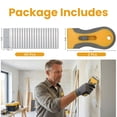 thumbnail image 2 of 2 Pack Plastic Retractable Razor Scraper Set with 40 Metal Replacement Blades,Labels Decal & Adhesive Remover for Glass, Windows, Car, Tile & Stove Surfaces, 2 of 7