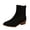 Black, variant on NOKIO Women'S Sleek Pointed Toe Ankle Boots Women'S Trendy Suede Ankle Booties Ladies Fashion Solid Color Suede Pointed Side Zipper Thick Heel Short Boots Women'S Sleek Pointed Toe Ankle Boots