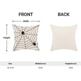 thumbnail image 5 of Halloween Pillow Covers 18x18 Set of 2, Spiders and Web Decorative Throw Pillowcase Halloween Linen Black Spiders Cushion Cover for Sofa Couch Living Room Bed Outdoor Farmhouse Decor, 5 of 6